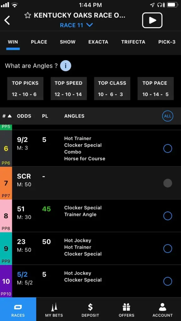 TwinSpires racing app 2