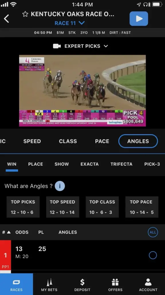 TwinSpirs racing app 3