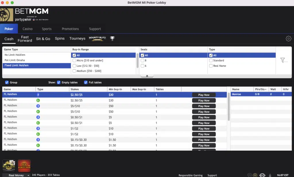 BetMGM Poker screenshot 1