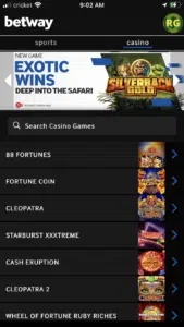 Betway Casino app