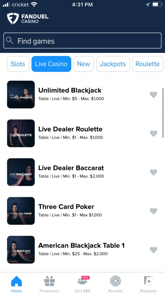 FanDuel Casino app 2