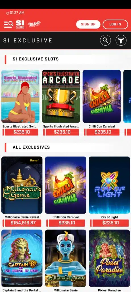 SI Casino exclusive games