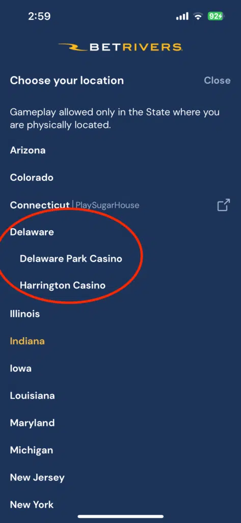 Delaware sports betting registration