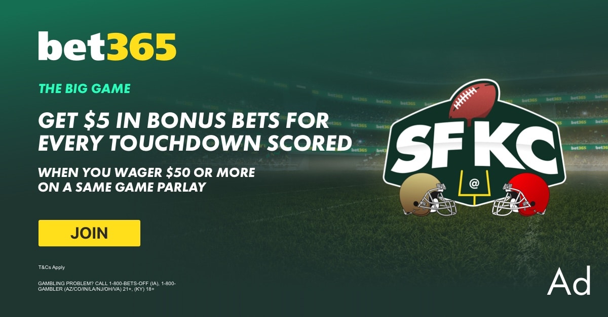 Bet365 Super Bowl promo