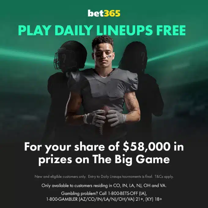 Bet365 Daily Lineups overview