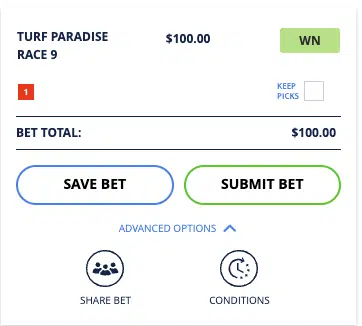 TwinSpires Bet Share screenshot