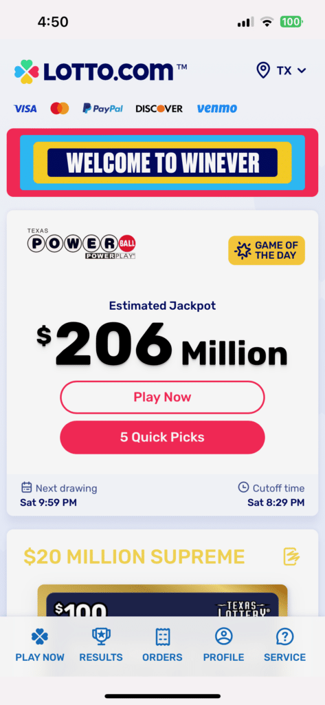 Lotto com app