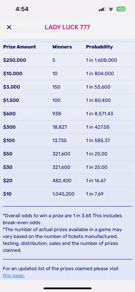 Lotto com probabilities