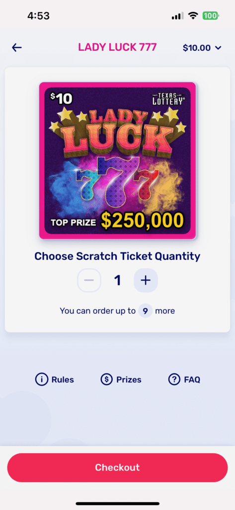 Lotto com scratch tickets